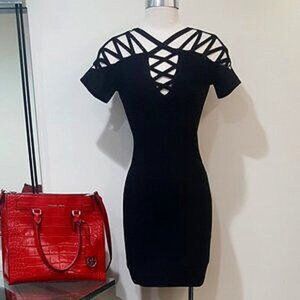 💥ULTRA SEXY💥 Black Bodycon Bandage Strappy Dress